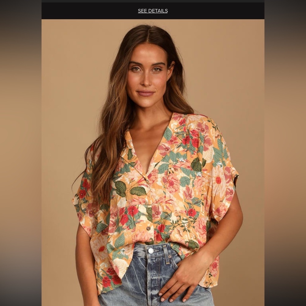 Floral Button down shirt